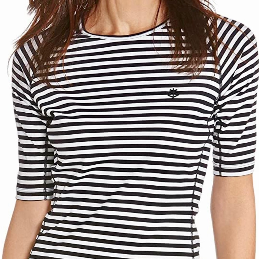 Coolibar UPF 50+ Women's Hightide Short Sleeve Swim Shirt - Sun Protective